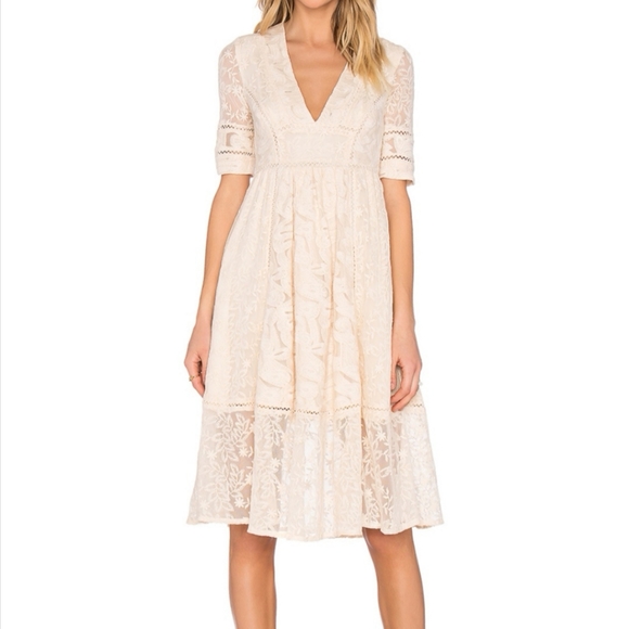 Free People Dresses & Skirts - Free People Laurel Crochet Lace Dress Almond Boho